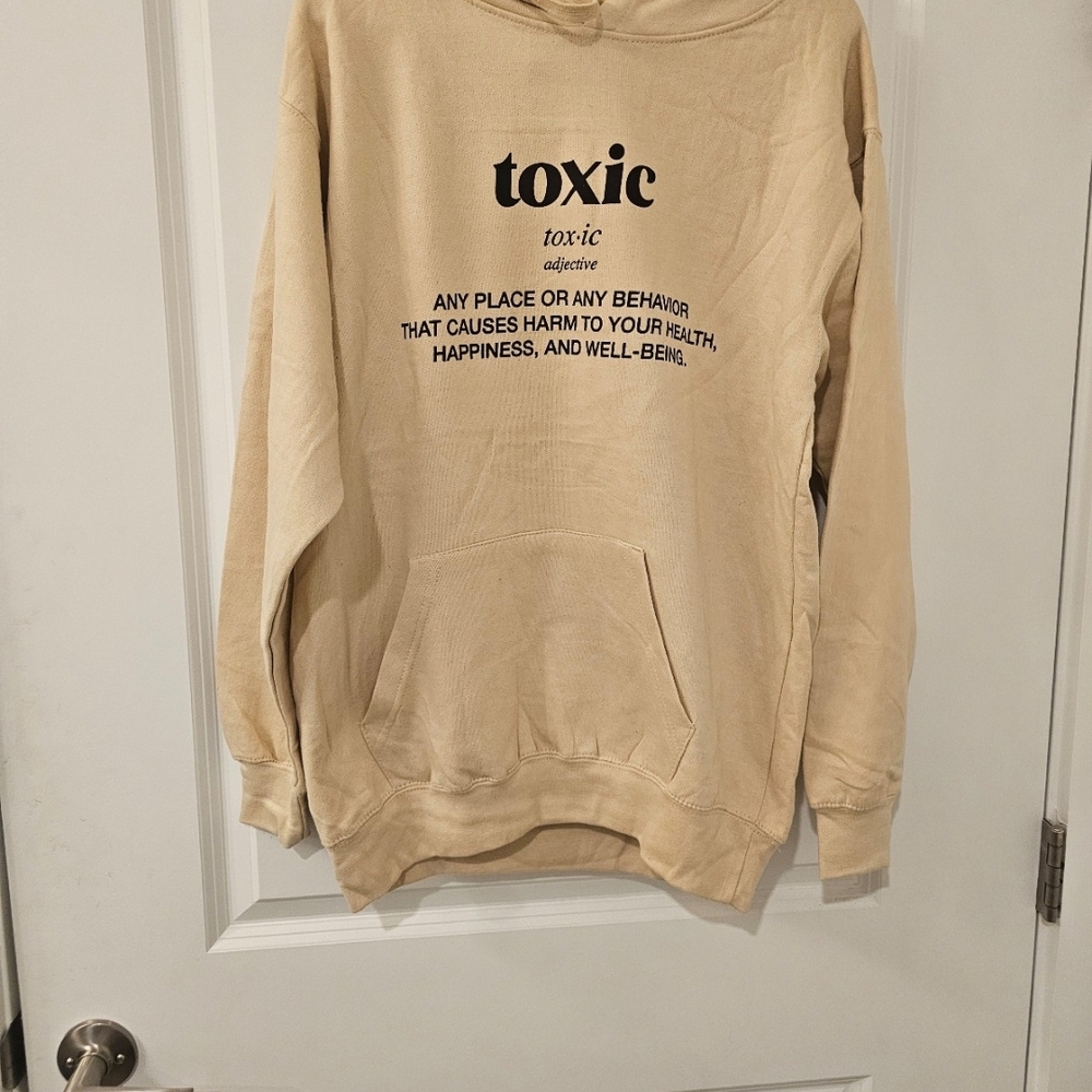 Beige Graphic Hoodie